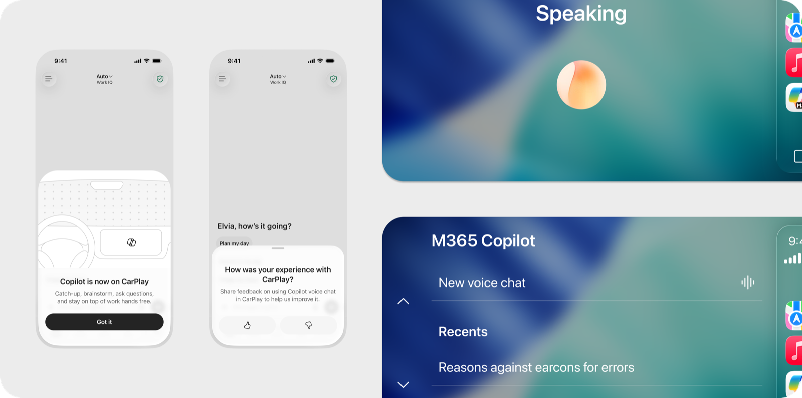 Copilot on CarPlay driving interface