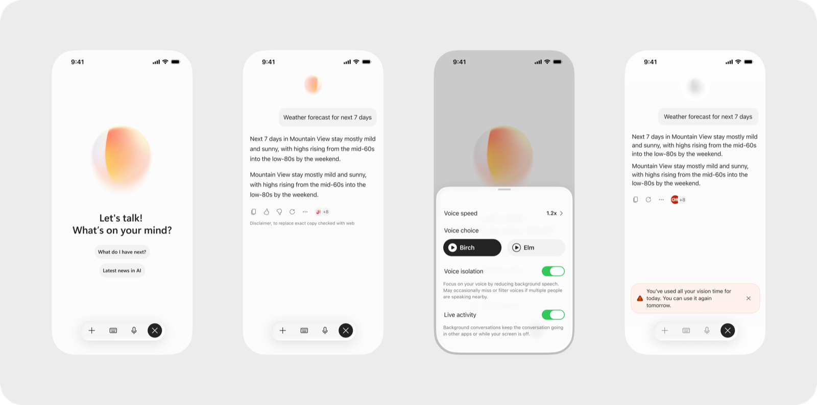 Real-Time Voice live conversation interface